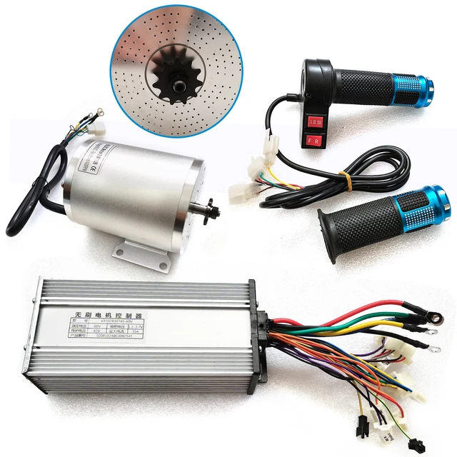 MOTEUR CC BRUSHLESS Moteur Électrique pour Go-Kart Moteur 60V/72V 2000W