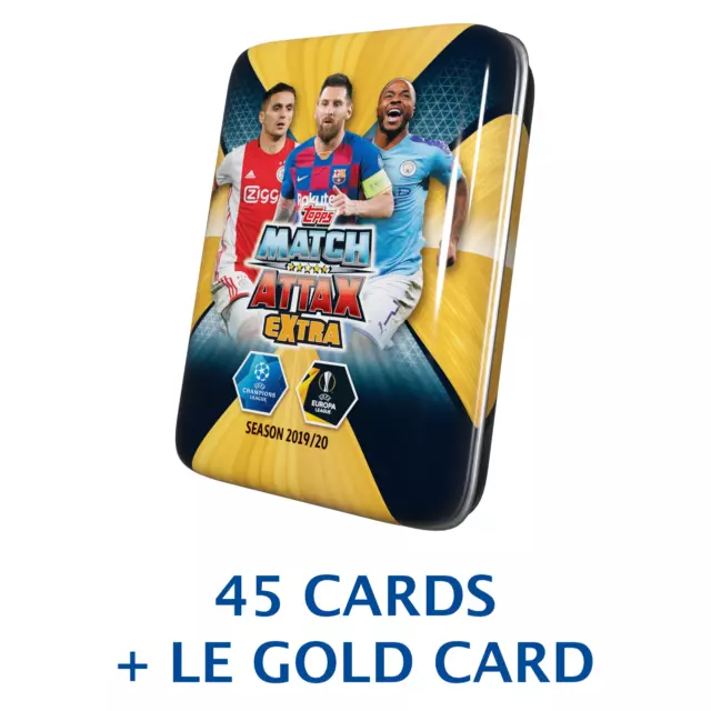 2019-20 Topps Match Attax Extra Champions League Mini Messi Cover Tin 45 Cards