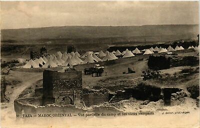 CPA AK Taza - Vue Partielle du Camp et les Vieux Remparts MAROC (963949)