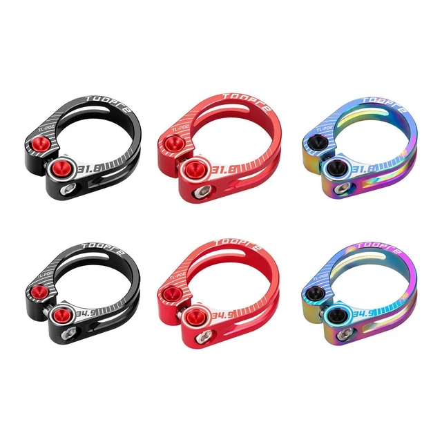 Lightweight Bike Seatpost Clip Quick Release Bolts Binder Clamp Aluminum Alloy