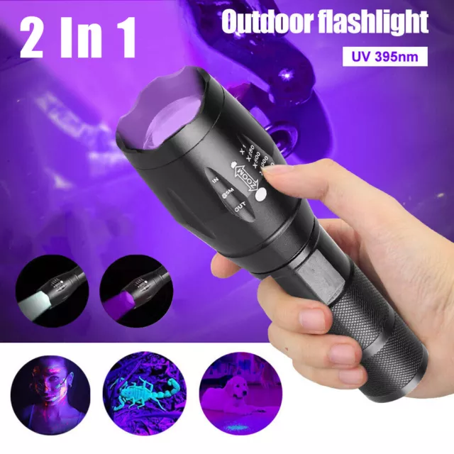 Super Bright 120000lm UV lampe torche Ultra Violet Flashlight Blacklight Light 3