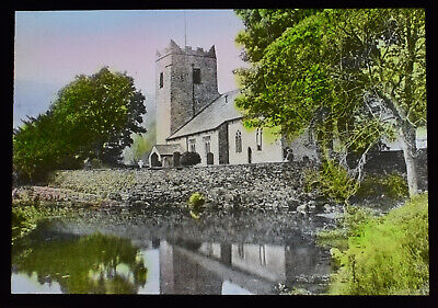 GRASMERE CHURCH CUMBRIA C1910 PHOTOGRAPH Magic Lantern Slide