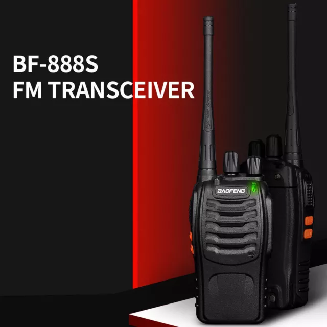 Baofeng BF-888S Walkie Talkie 400-470MHz Two-way Radio Long Range+Earphone Lot 2