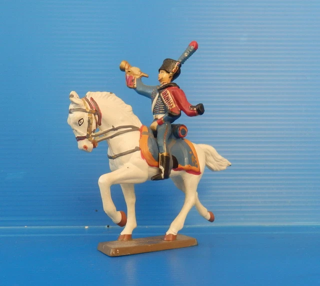 ROUSSELOT LUCIEN : TROMPETTE DE CARABINIERS PREMIER EMPIRE (1810-1815), AQUARELLE ORIGINALE, XXème siècle