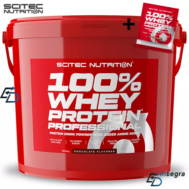 SCITEC NUTRITION 100% Whey Protein Professional 5 Kg Proteine Siero Latte 5000g