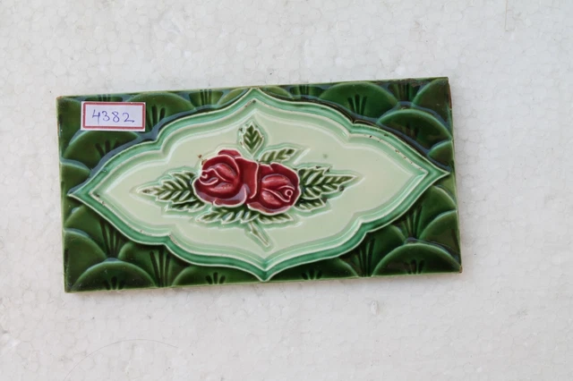 Japan antique art nouveau vintage majolica border tile c1900 Decorative NH4382