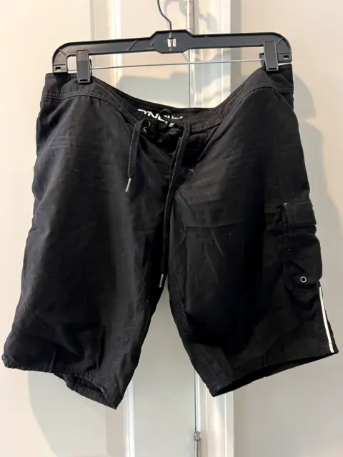 O'Neil Black Juniors' Hyperfreak Solids Swimsuit Board Short 9 yau2423