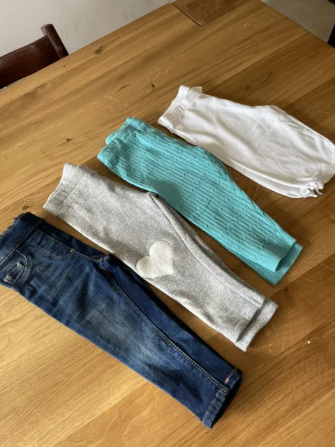 Baby Girls Mixed bottoms Jeans Leggings Bundle X 4 Size 12-18 Months