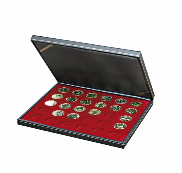 Lindner 2364-2750E Nera M Coffret de monnaie 30x 34 MM Pour Jetons Touristiques