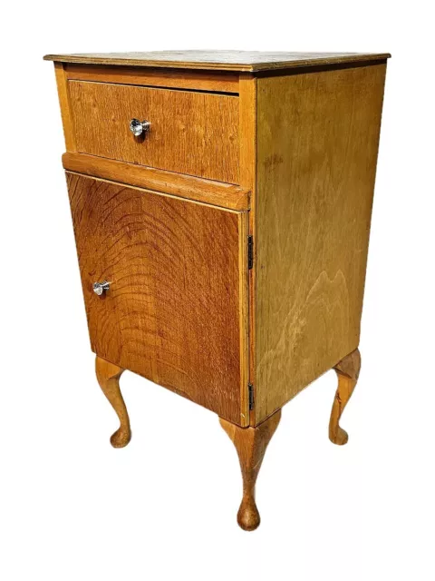 Vintage Queen Anne Style Bedside Cabinet