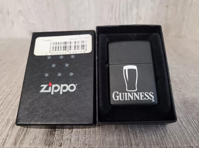 Matt Black Guinness Zippo