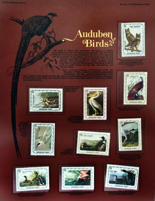 Birds of Audubon Postal Commemorative Society World Of Stamps Series