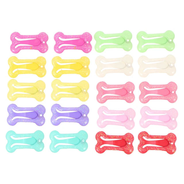 20 Pcs Puppy Hair Clips Pet Grooming Card Jewelry Accessories Bow Tie
