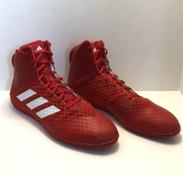 ADIDAS Mat Wizard 4 Wrestling Shoes Boots Mens 12 Red White Blue USA BC0533  