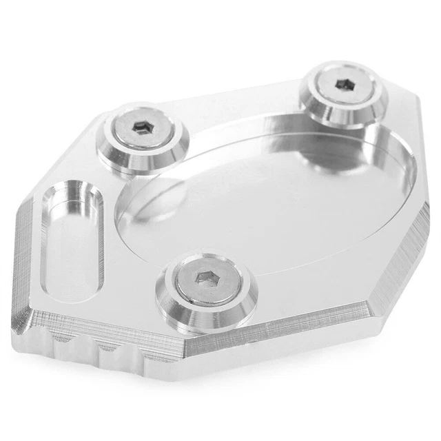 Kickstand Kick Foot Side Stand Extension Plate SILVER For Kawasaki EX300 13 - 15