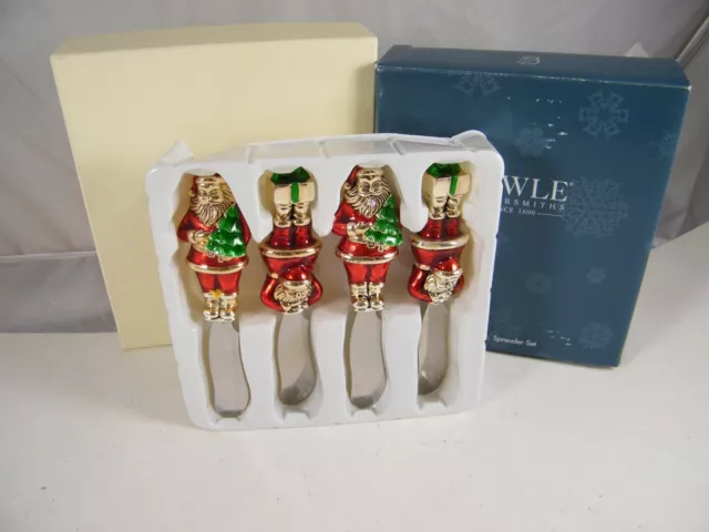 Towle Silversmiths Santa 4 Piece Stainless Steel Spreader Set 5 1/8" Long