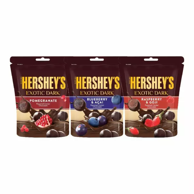 Hershey's Exotique Foncé Chocolat Grenade, Myrtille & Acai, Framboise 100gm