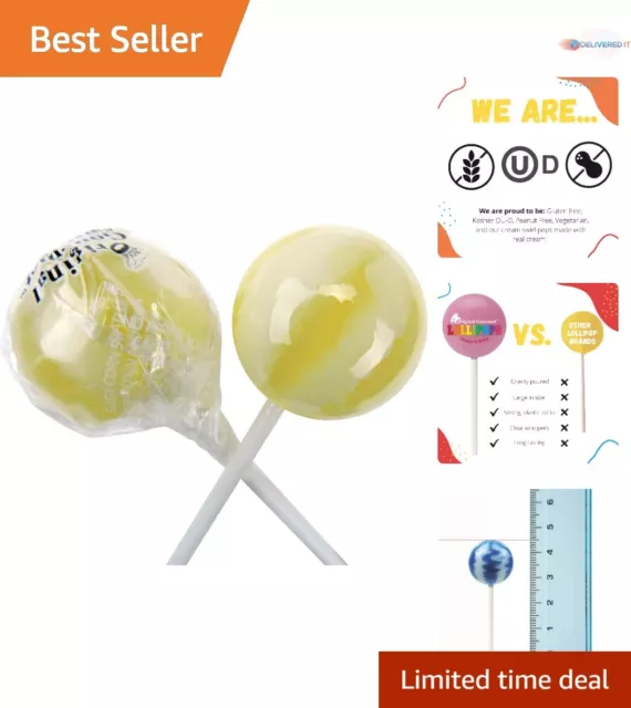 Delicious Pina Colada Lollipops - Kosher, Peanut-Free - 30 Count Pack - Gourmet