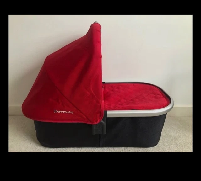 UPPABABY CARRYCOT Red Vista/Cruz with rain cover and net £18.