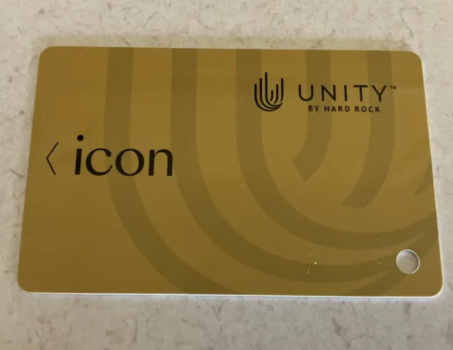 Unity By Hard Rock Icon Slot Players Club Card Blank No Name Mirage Las Vegas