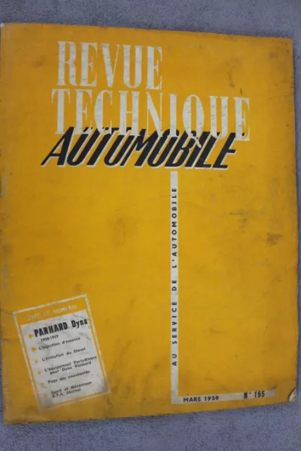 REVUE TECHNIQUE "März 1959" Nr. 155 Reparaturanleitung PANHARD Dyna