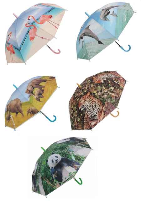 EtherSpher Kinder Regenschirm Delfin - Automatikschirm 99cm UV50+