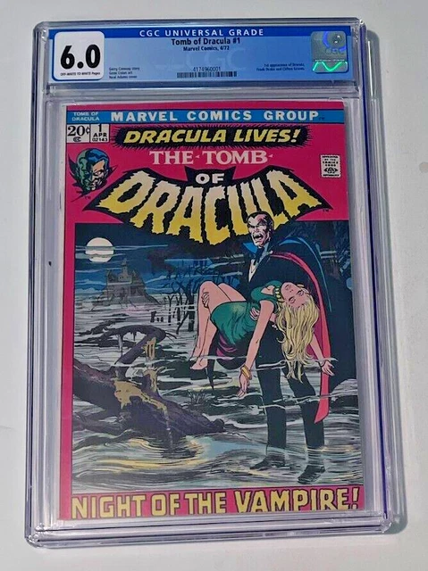 Marvel Comics TOMB OF DRACULA #1 CGC 6.0 OW-W FIRST APPEARANCE 1972