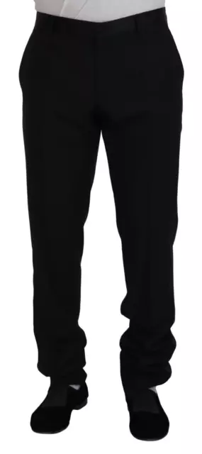 Pantaloni DOLCE & GABBANA Lana Seta Nero Abito Pantaloni IT54/W38/XL
