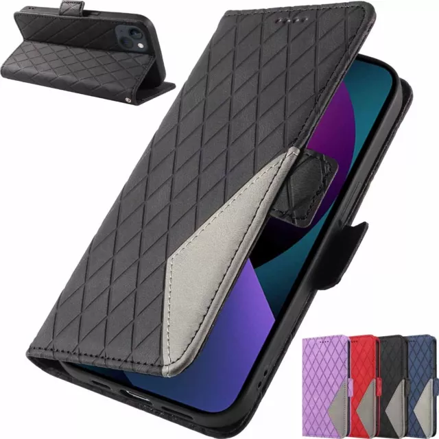 For iPhone 14 13 12 11 X XS SE 6S 7 8 Plus Wallet Card Holder Leather Case Cover
