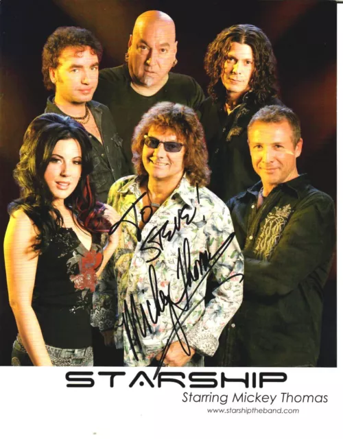 "Jefferson Starship" Mickey Thomas Hand Signed 8X10 Color Photo