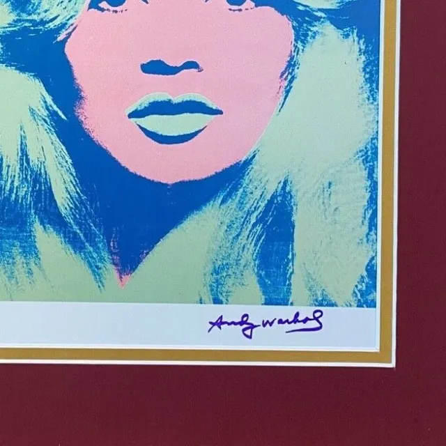 Andy Warhol 1984 Signed Awesome Brigitte Bardot Print Matted To 11X14 List $549+ 3