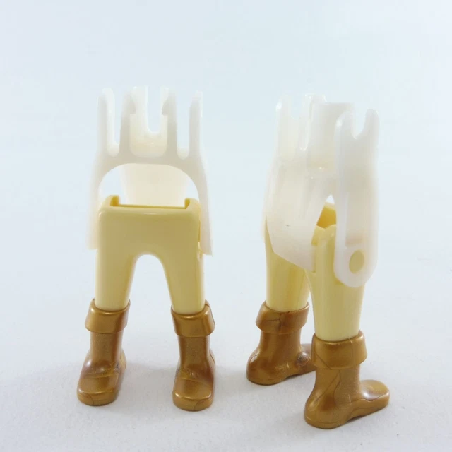 14152 Playmobil Lot de 2 Paires Jambes Jaunes Bottes Dorées Boite 5090 Exclusivi