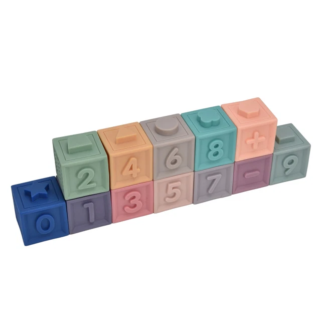 Squeeze Toddler Toys 12pcs Baby Blocks Set Pour Les Bébés De Plus De 6 Mois