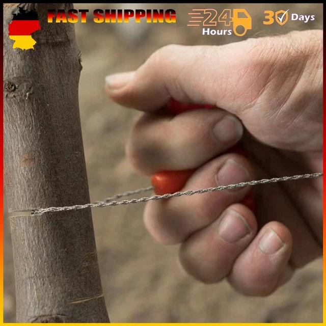 Motosega Tascabile Con Manici In Paracord Arancione – Catena In Acciaio 65Mn, 48 Denti, Attrezzatura Da Sopravvivenza Per Campeggio E Bushcraft