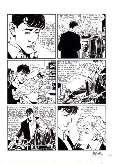 FRANCO SAUDELLI - Tavola originale Dylan Dog n. 177 " Il discepolo " p. 39