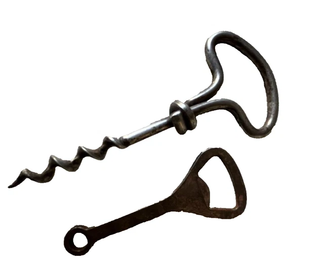 Ancien Tire-bouchon Vers 1900 – Fer Et Bronze, Modèle Ménagère, Bon état