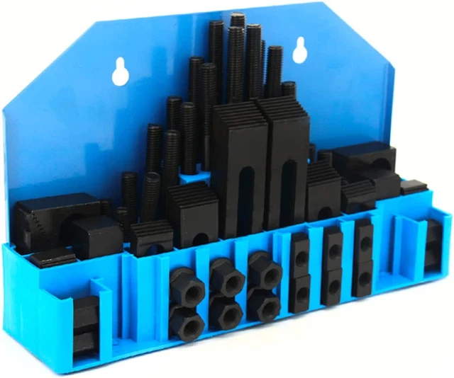 58 Pcs Pro-Series 1/2" T-Slot 3/8"-16 Stud Clamping Kit for Bridgeport Mill