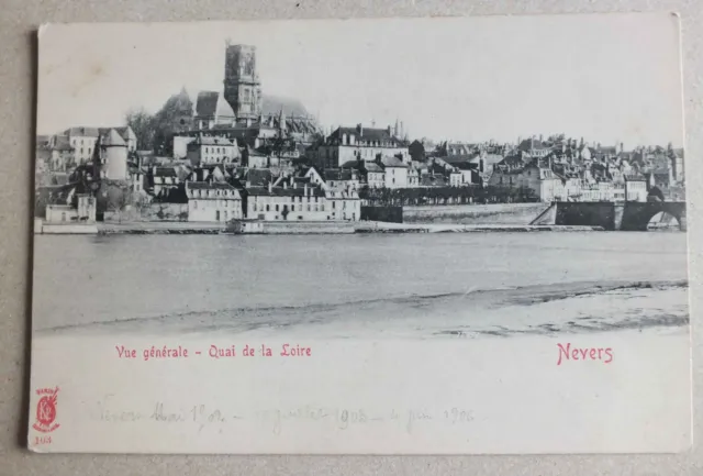 Cpa - Nevers - Vue Generale - Quai De La Loire