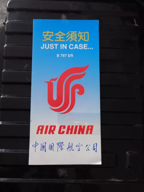 Air China Boeing 767 ER Sicherheitskarte