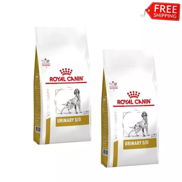 2 X Royal Canin Veterinary Diet Canine Urinary S/O Dry Dog Food 7.5KG X2 = 15KG