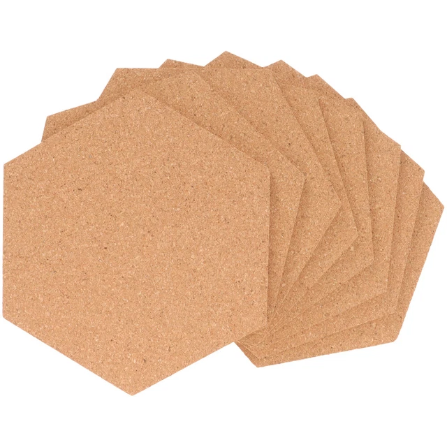 Set Di 10 Piastrelle Esagonali In Feltro 50 Puntine, 15 X 17,8 X