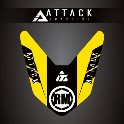 Attack Graphics Renegade Front Fender Decal Yellow 207-123-0008