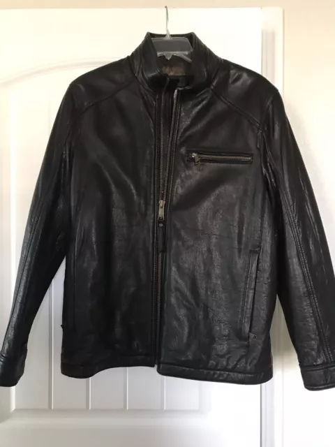 Marc New York Men’s Black Leather Jacket NWOT Large 2