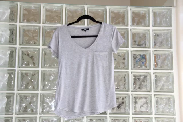 Paige Lynnea Tee Perfect Size XS. Heather Grey V-Neck, Front Pocket