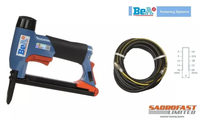 BeA 71/16-436 LONG NOSE AIR STAPLER FOR 71 SERIES STAPLES WITH 10M AIR HOSE