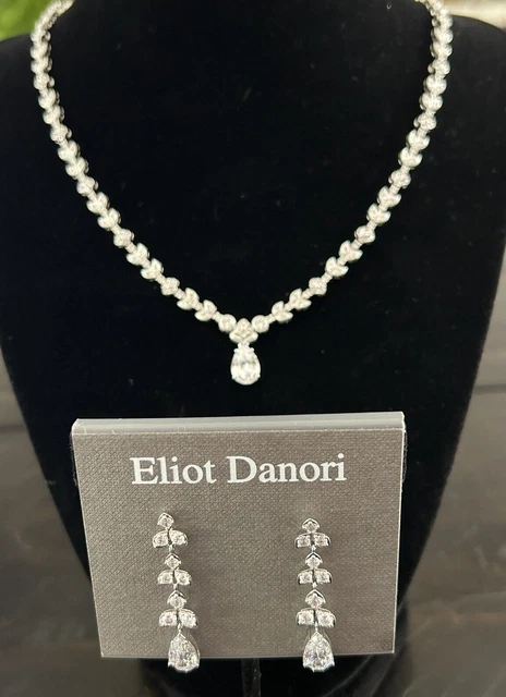 Eliot Danori by Nadri Silvertone Crystal Necklace & Earring Set New Eliot Danori by Nadri Silvertone Crystal Necklace & Earring Set New