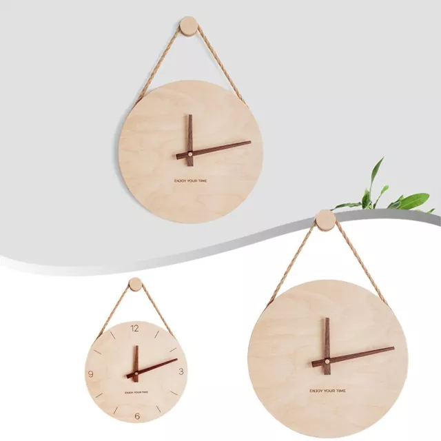 Horloge à corde suspendue unique en bois pour décoration de salon esthétiquem