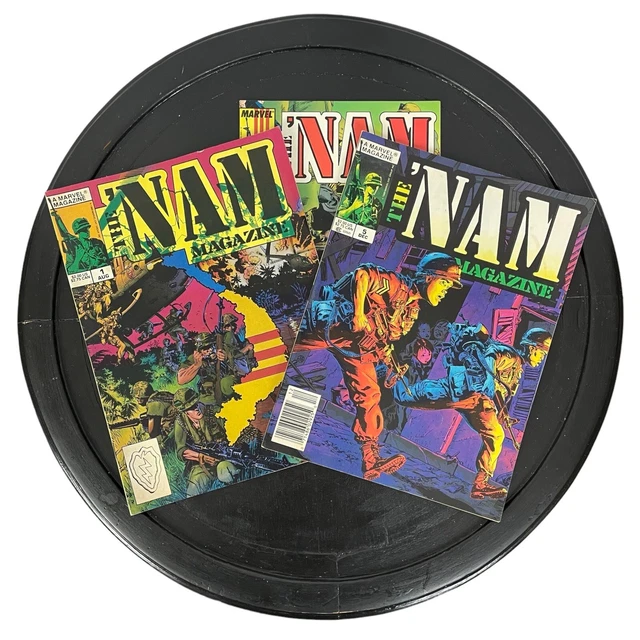 The Nam Magazine Marvel Vietnam War Action Comic Book Lot (#’s: 1, 5, & 22)