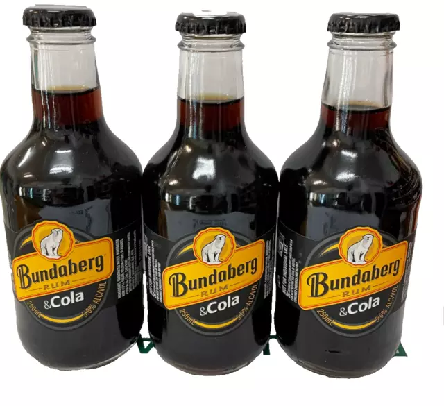 Bundaberg Rum & Cola 250ml x 3 Released in 2006 Man Cave Items