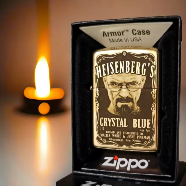 Zippo Armor Case Brass ★  Engraved With Breaking Bad Heisenberg's Graphics 3